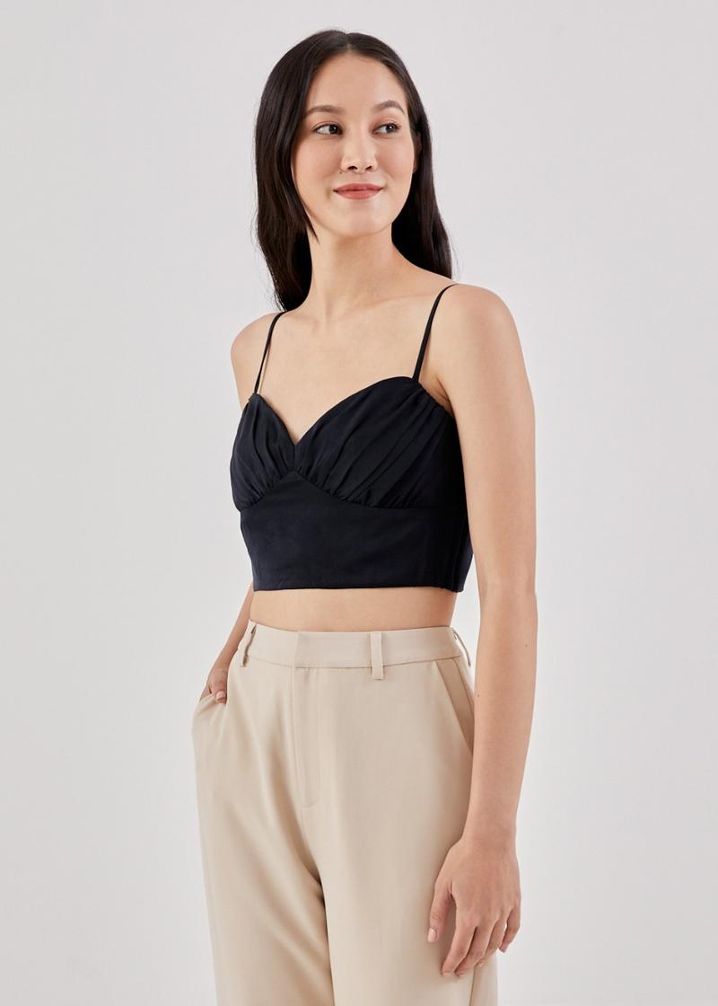 Hollyn Padded Bustier Ruched Top