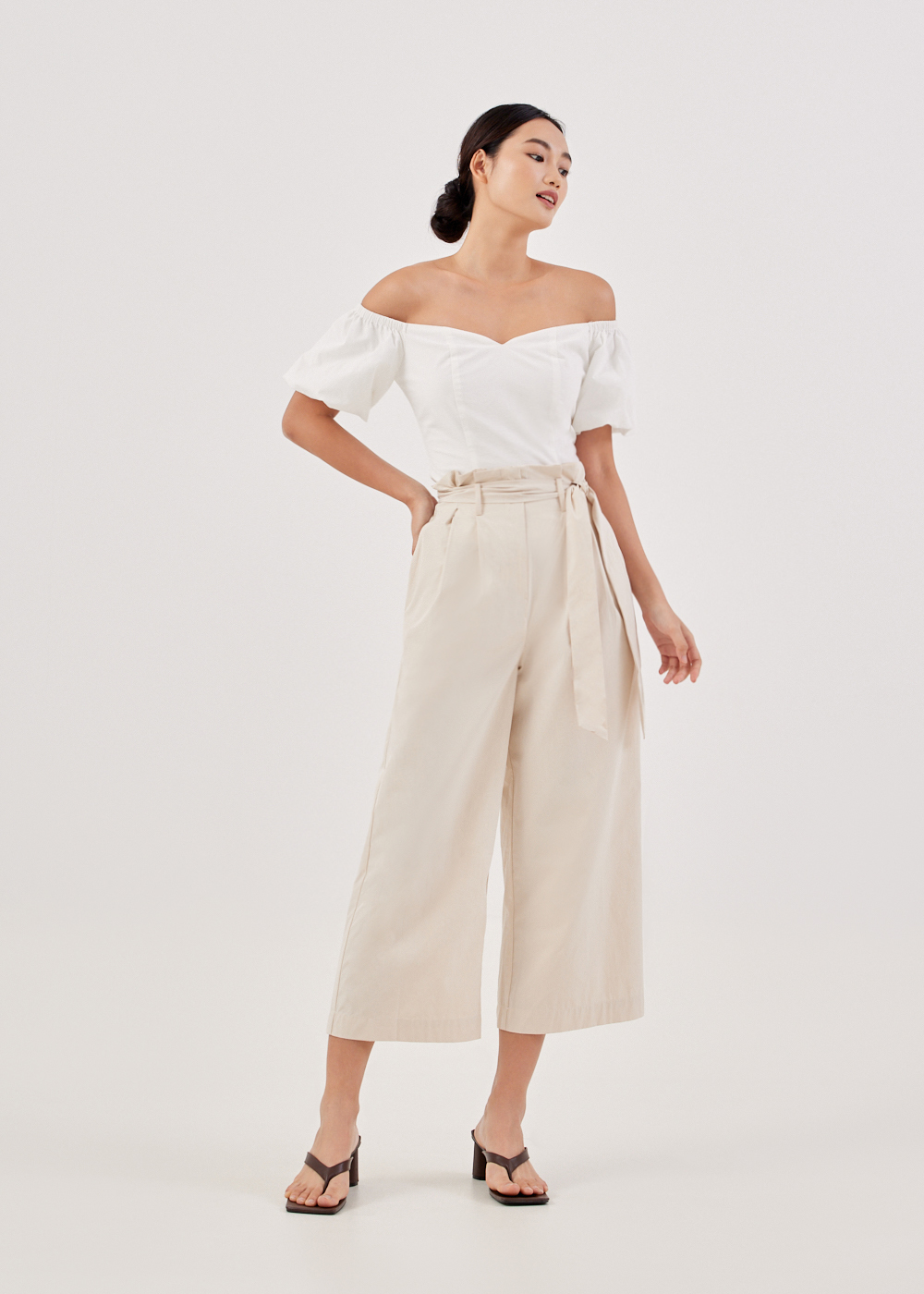 

Carys Paperbag Straight Leg Pants-279-S