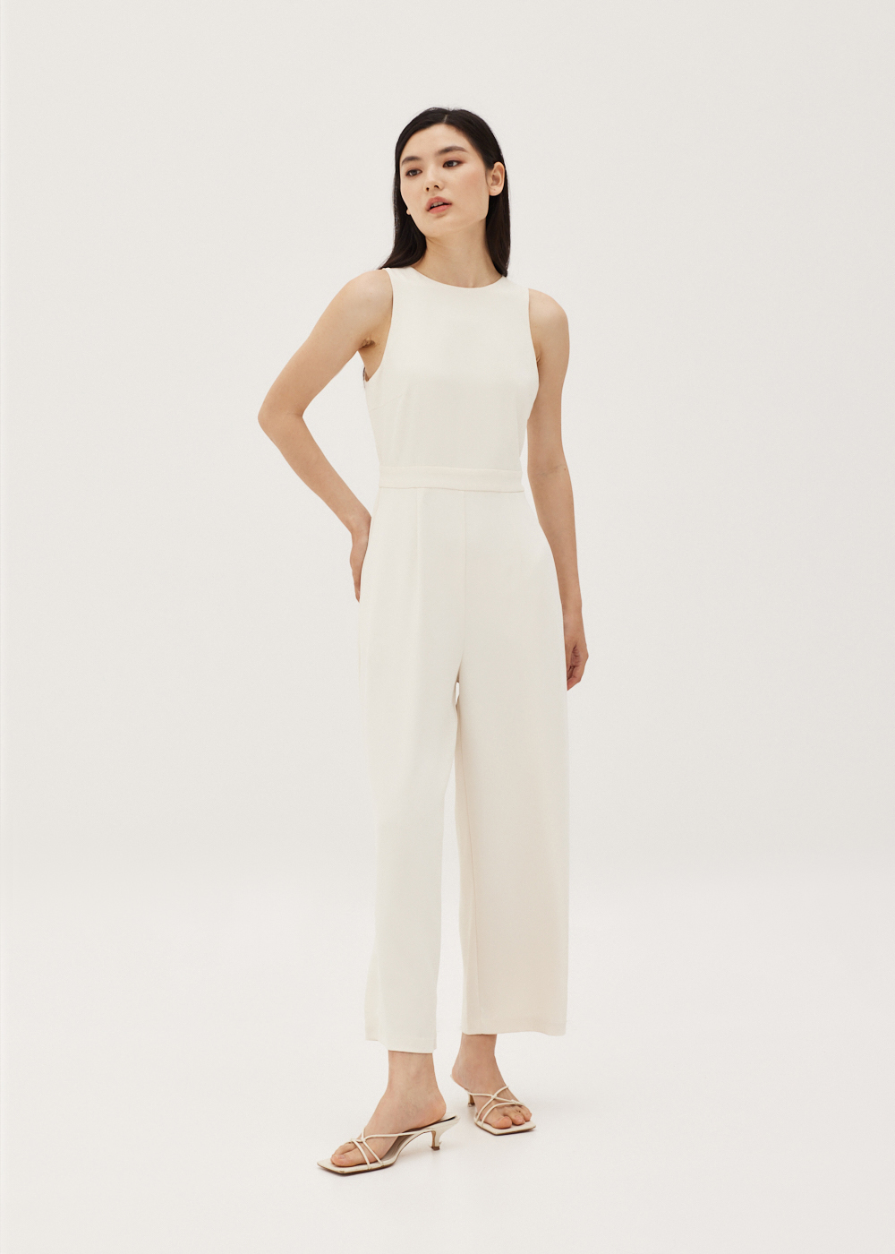 

Elivia Wide Leg Tie Back Jumpsuit-035-M