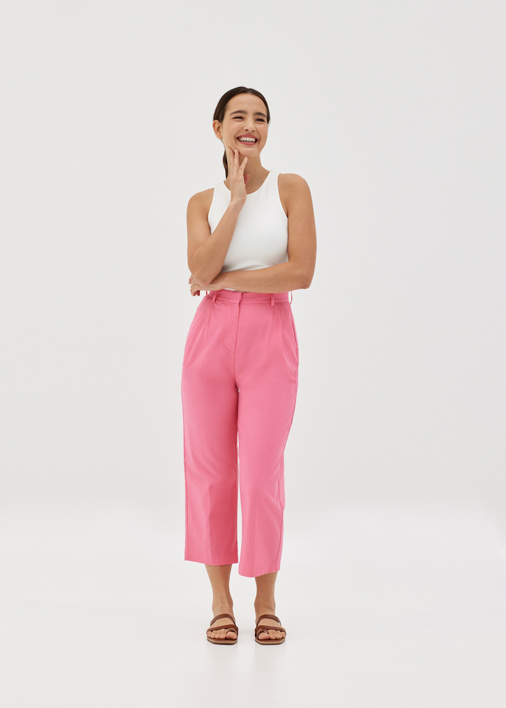 

Avanni Linen Straight Leg Pants-005-XS