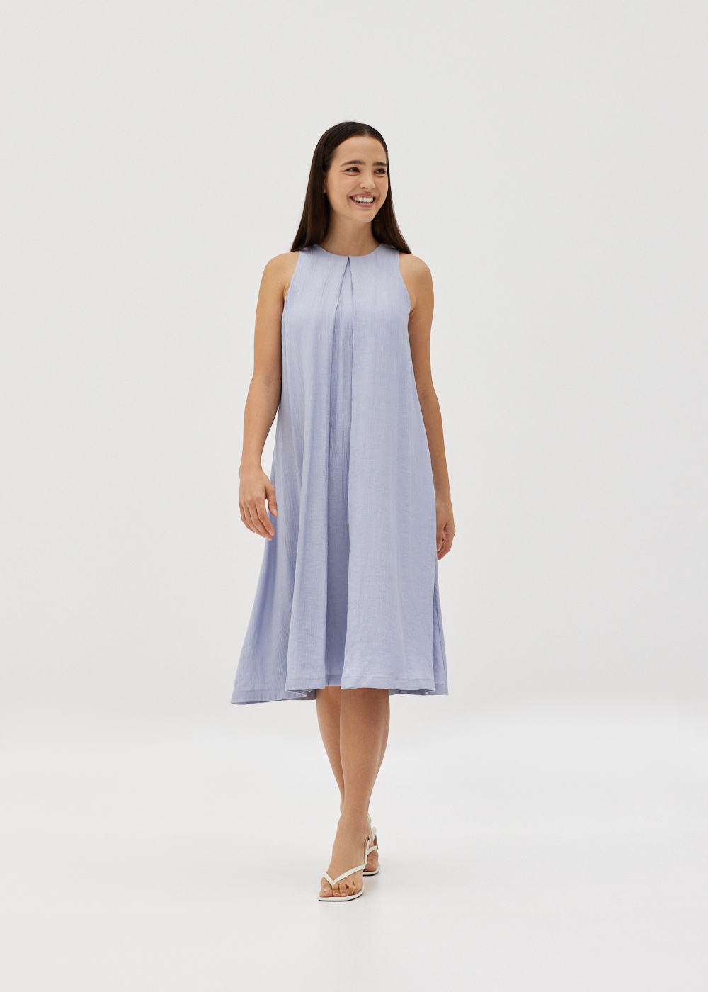 

Joylynn Textured Trapeze Pleat Dress-261-S