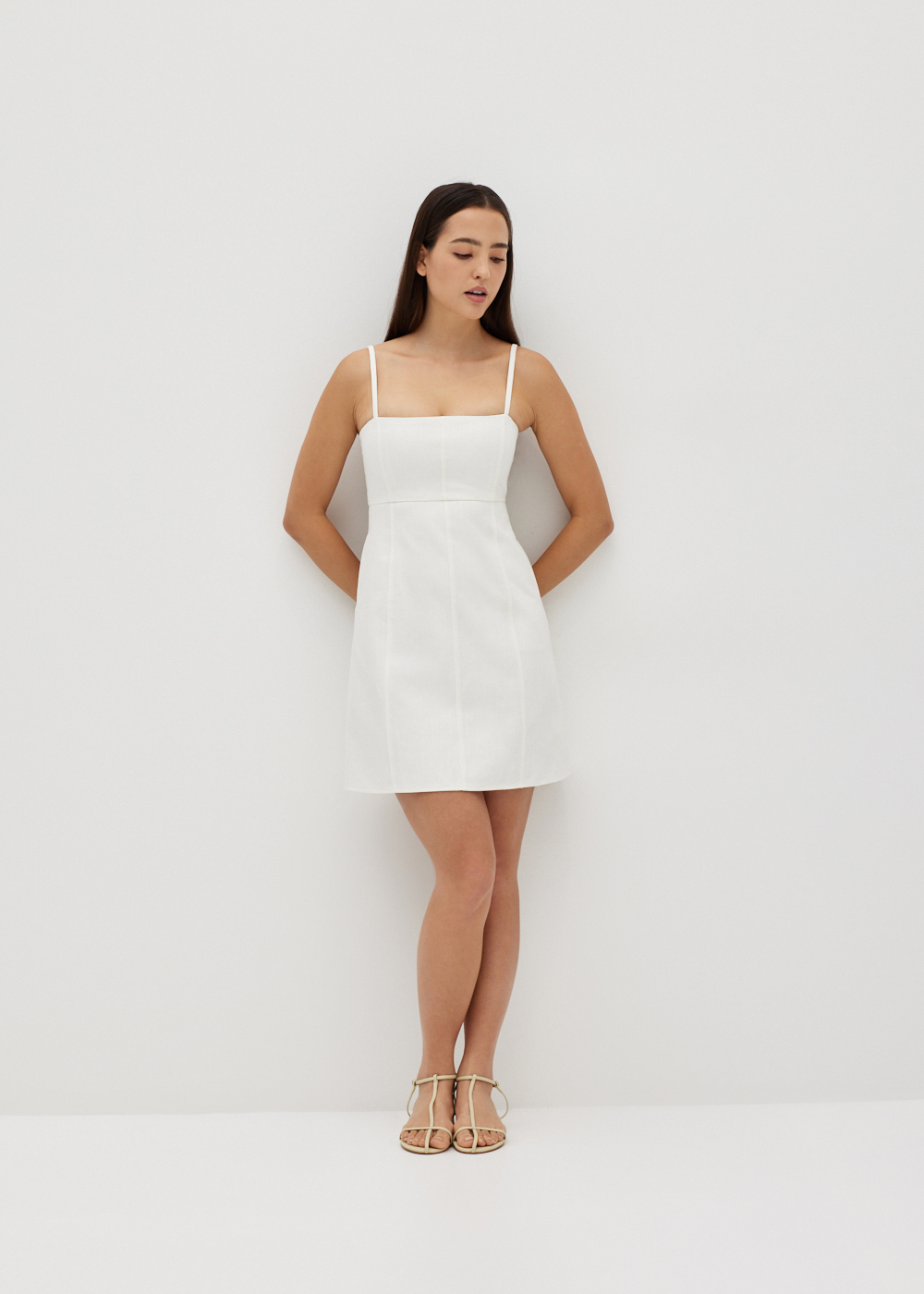 

Kayleen Denim A-line Panel Dress-031-XL