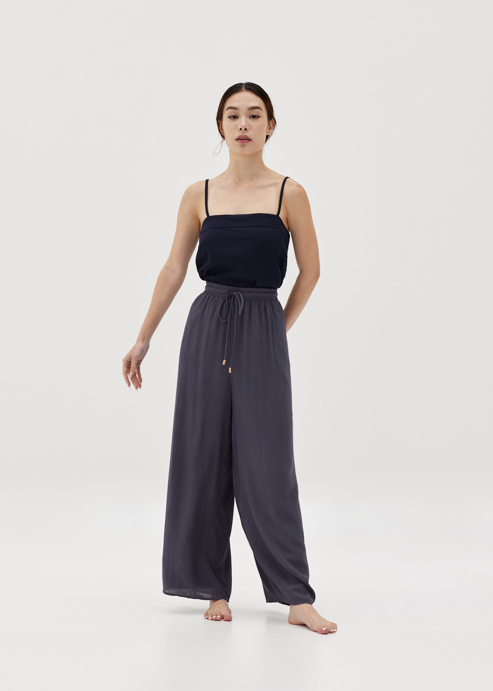 

Raylin Elastic Textured Lounge Pants-169-S