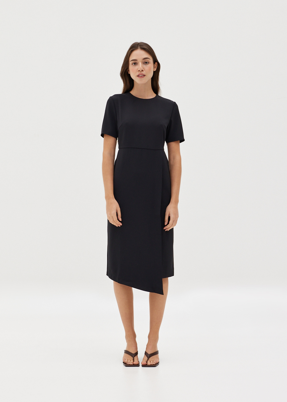 

Evalynn Asymmetrical Column Dress-014-M