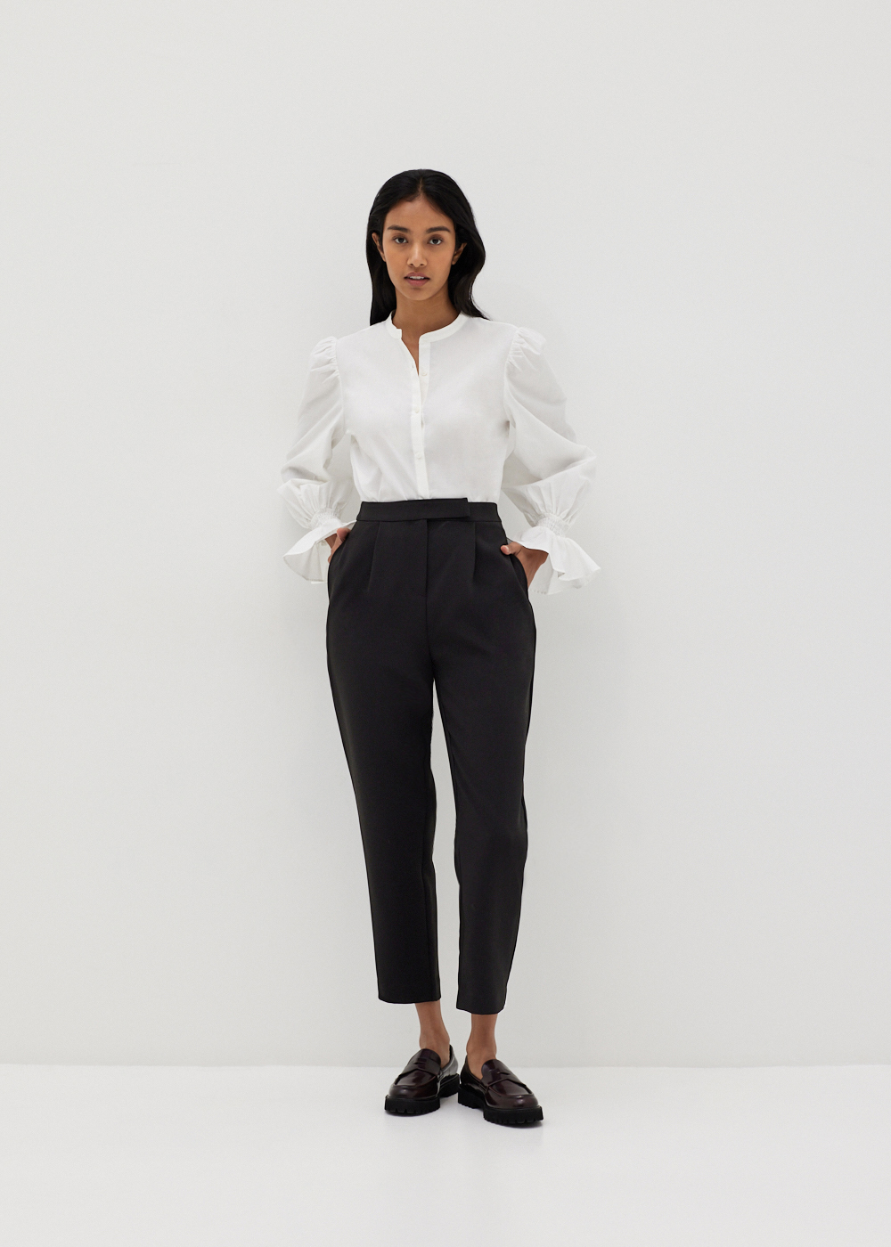 

Haidyn Tailored Peg Leg Pants-014-XS