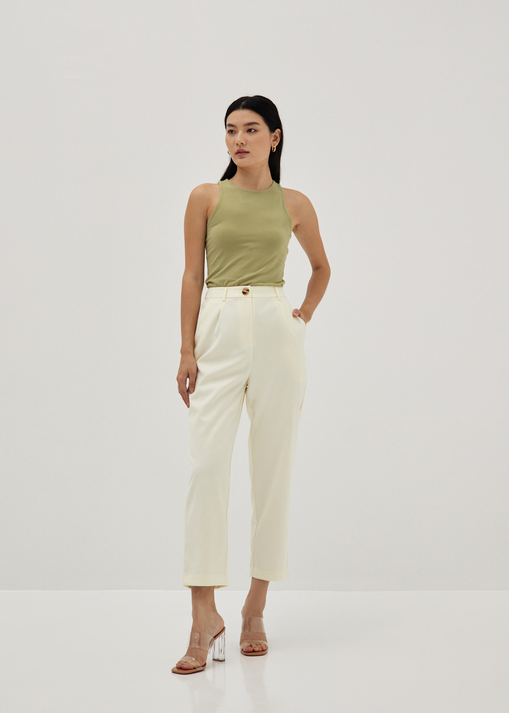 OUTFIT POST - DAY - WIDE LEG CREAM TROUSERS — ANGIE SMITH STYLE