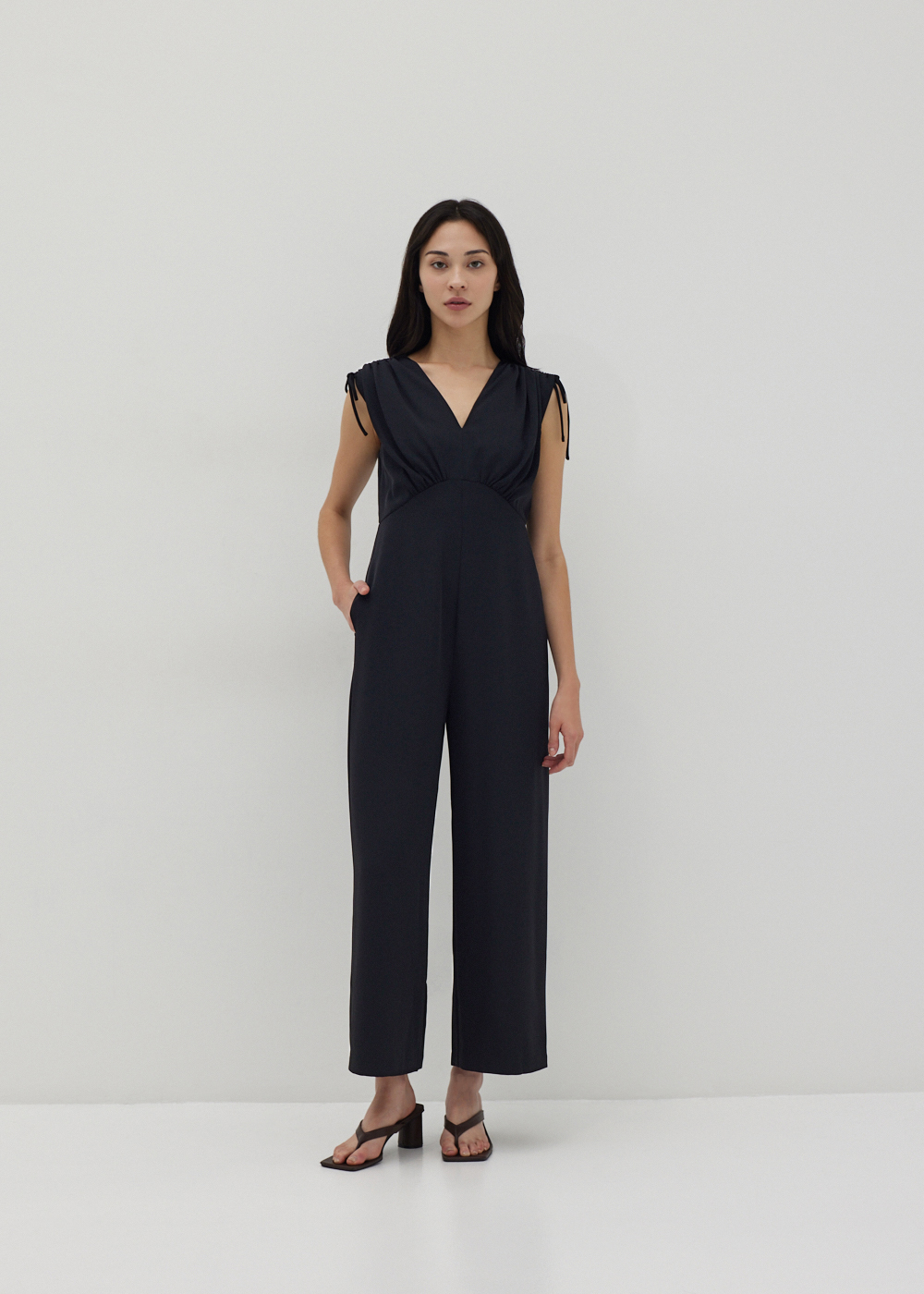 

Chiara Tie Back Drawstring Jumpsuit -014-S