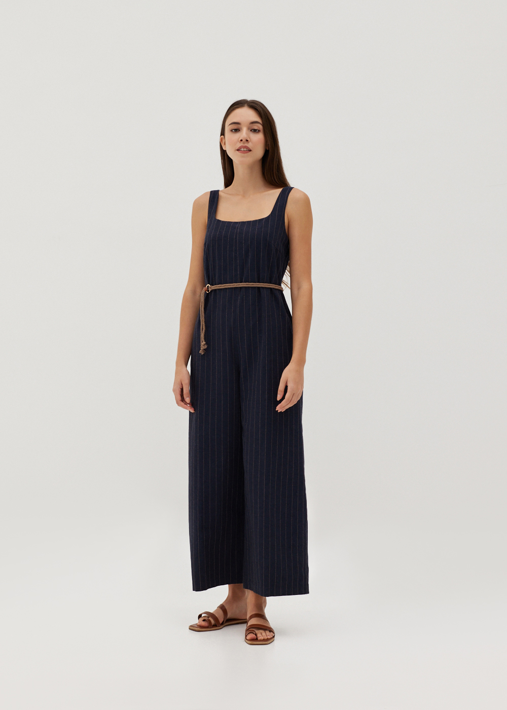 

Lennon Scoop Neck Flare Jumpsuit-052-S