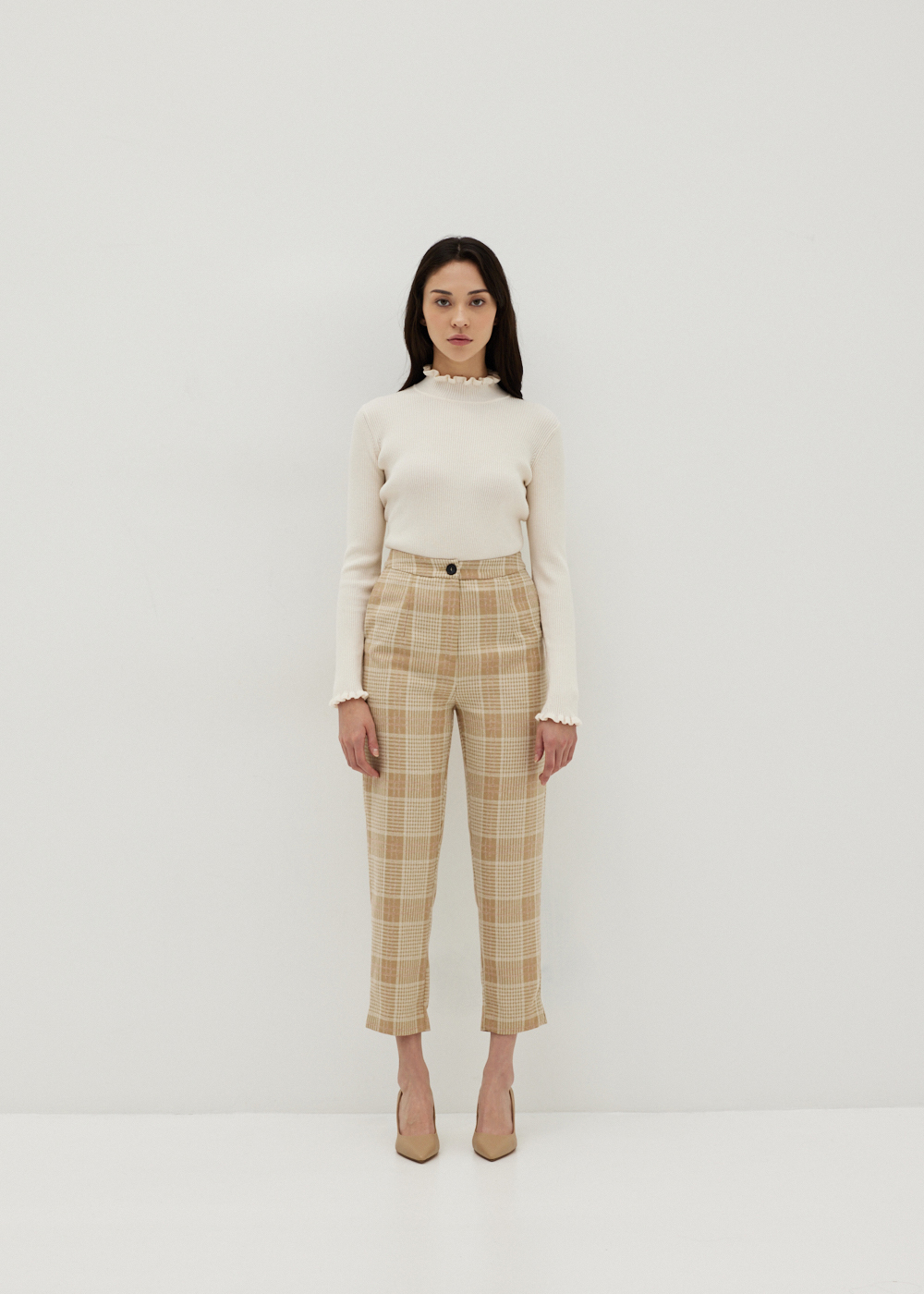 

Aurinda Plaid Peg Leg Pants-124-M