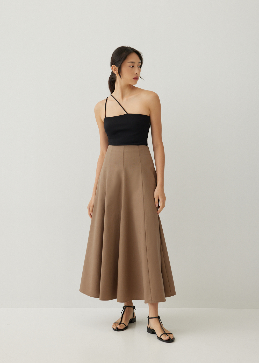 

Ovidia Linen Fit & Flare Skirt-274-XXS