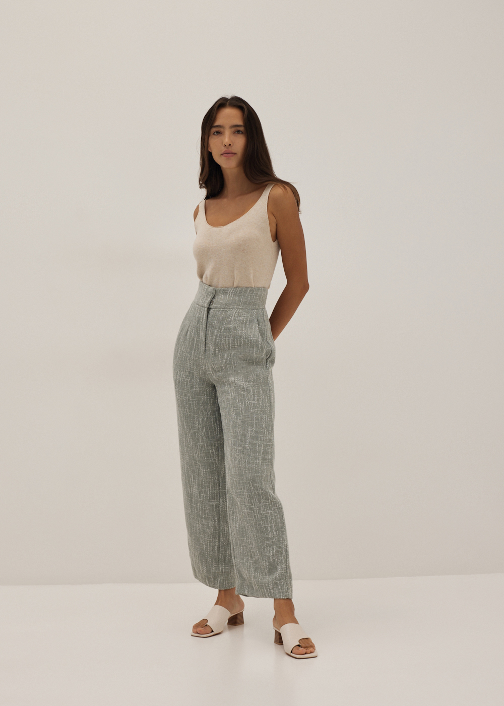 

Bexley Tweed Straight Leg Pants-161-M