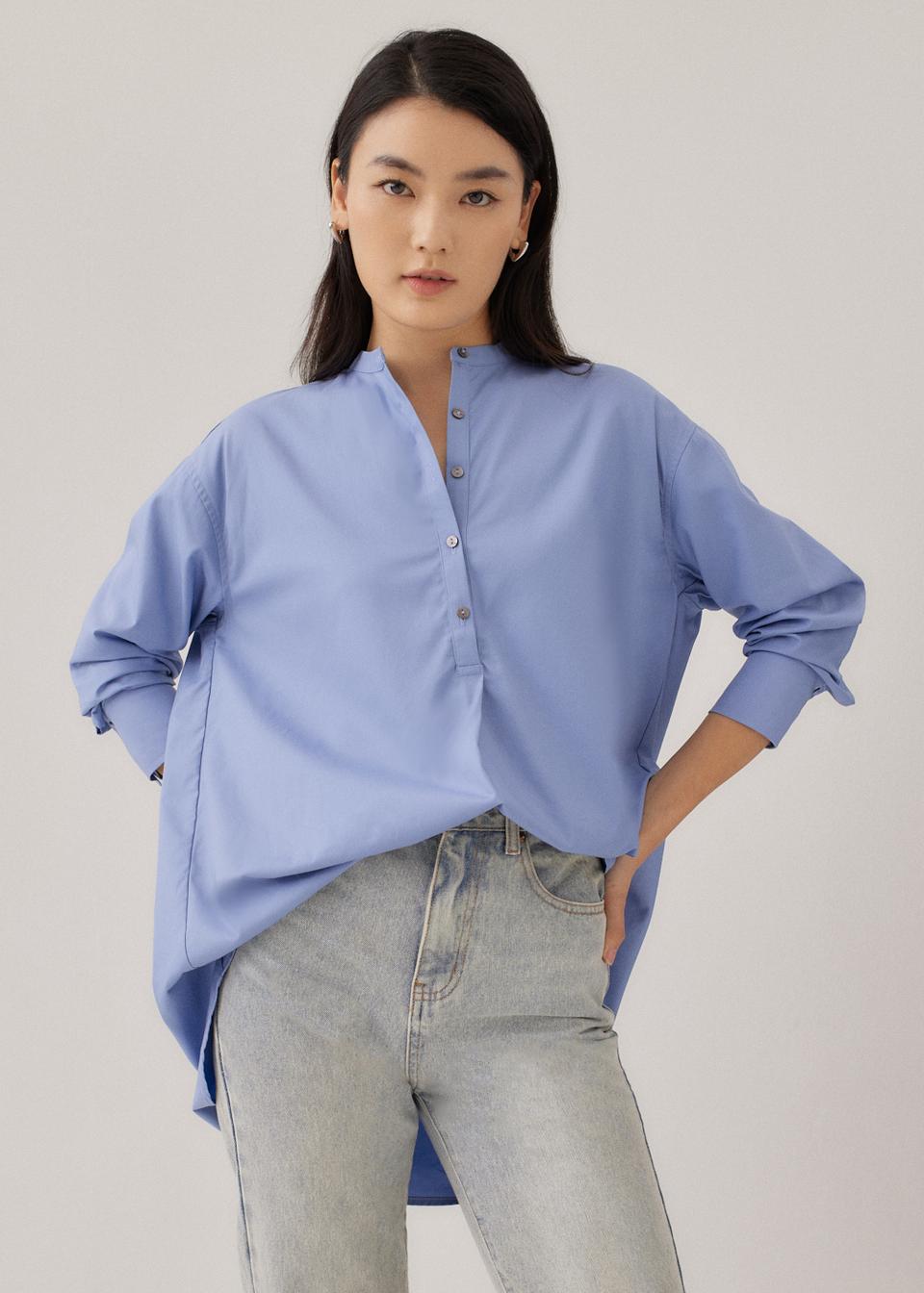Buy Natasa Mandarin Collar Shirt @ Love, Bonito Singapore | Shop Women ...