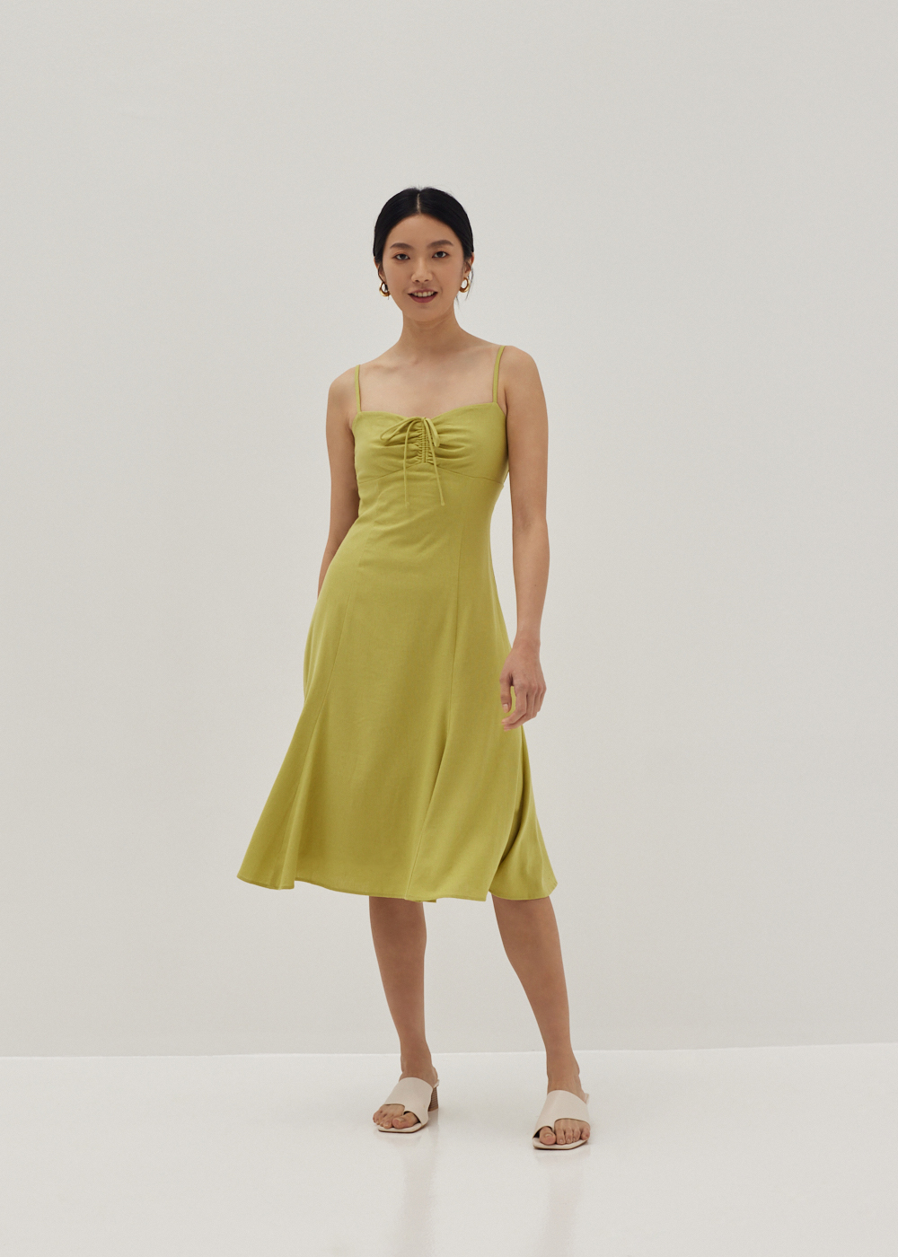 

Brynn Fit & Flare Linen Dress-253-M