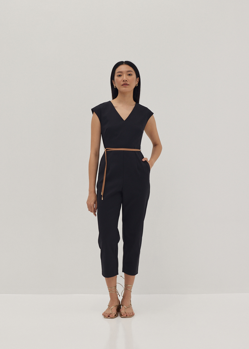 

Mitchell Belted Tailored Jumpsuit-014-M