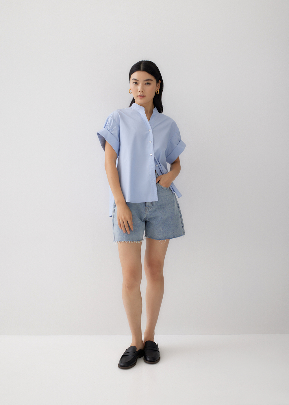 

Raegan High Low Hem Shirt-261-L