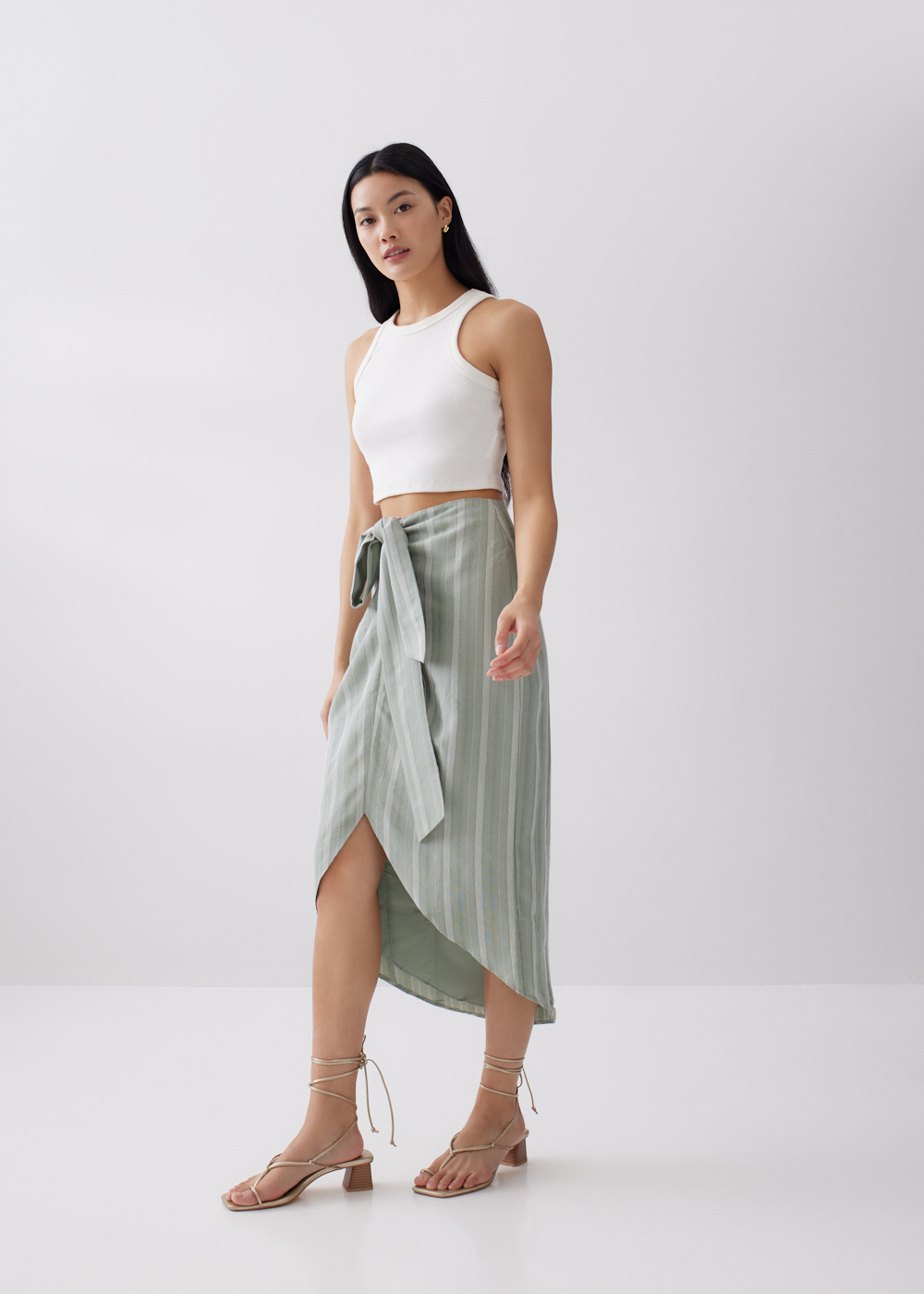 

Adrina Drape Tie Front Skirt-156-L