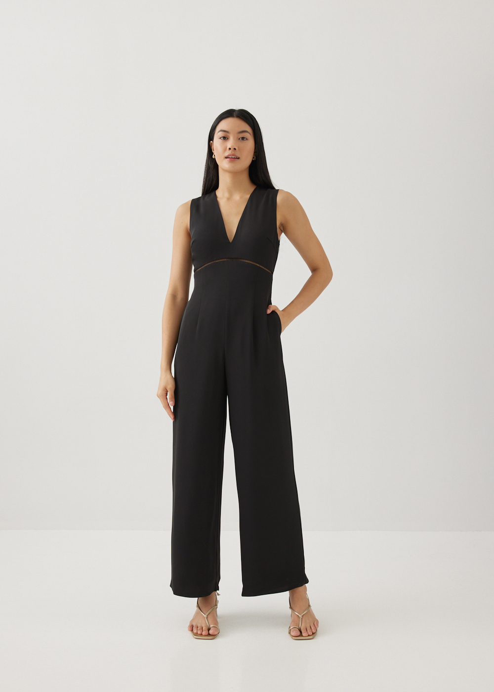 

Ottilie Padded Ladder Trim Jumpsuit-014-XS