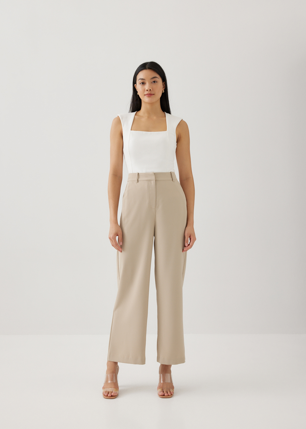 

Elina Tailored Straight Leg Pants-042-XS