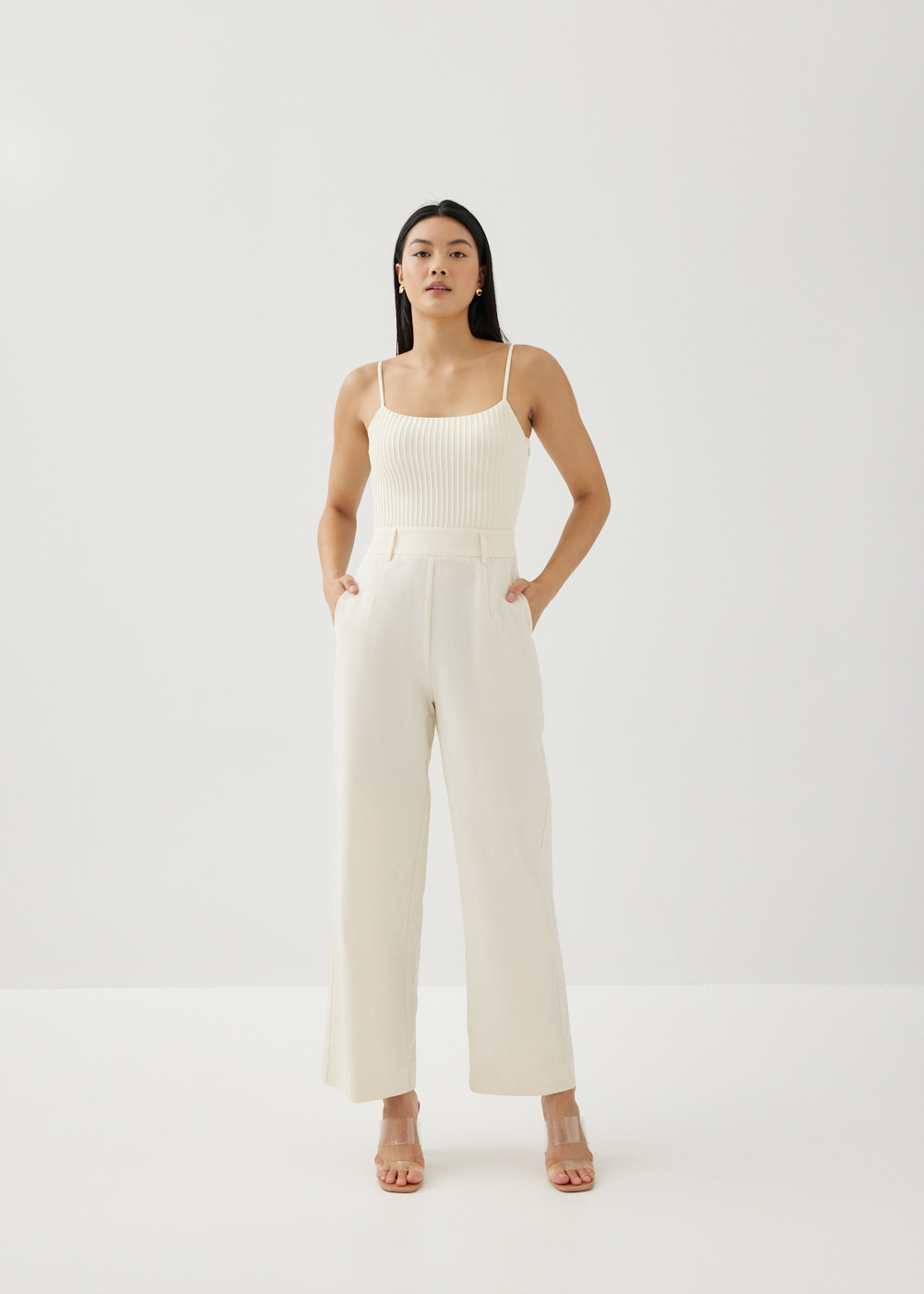 

Belleza Contrast Straight Leg Jumpsuit-035-M