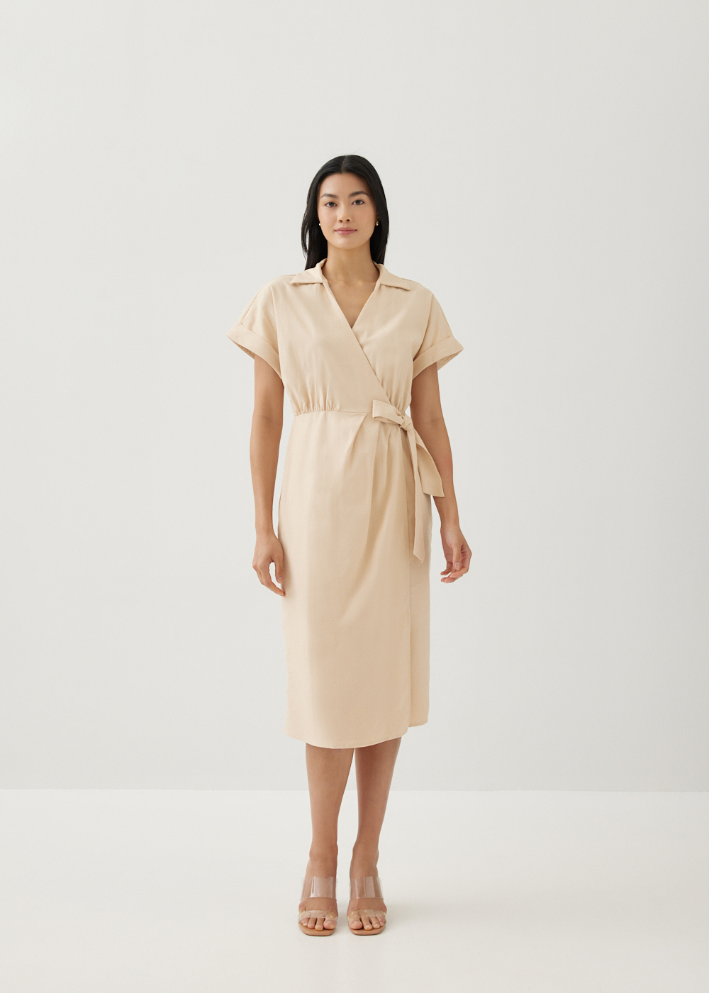 

Glendale Linen Wrap Dress-035-M