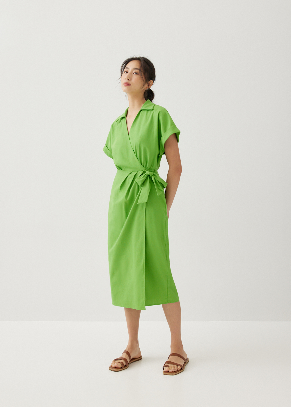 

Glendale Linen Wrap Dress-374-XS