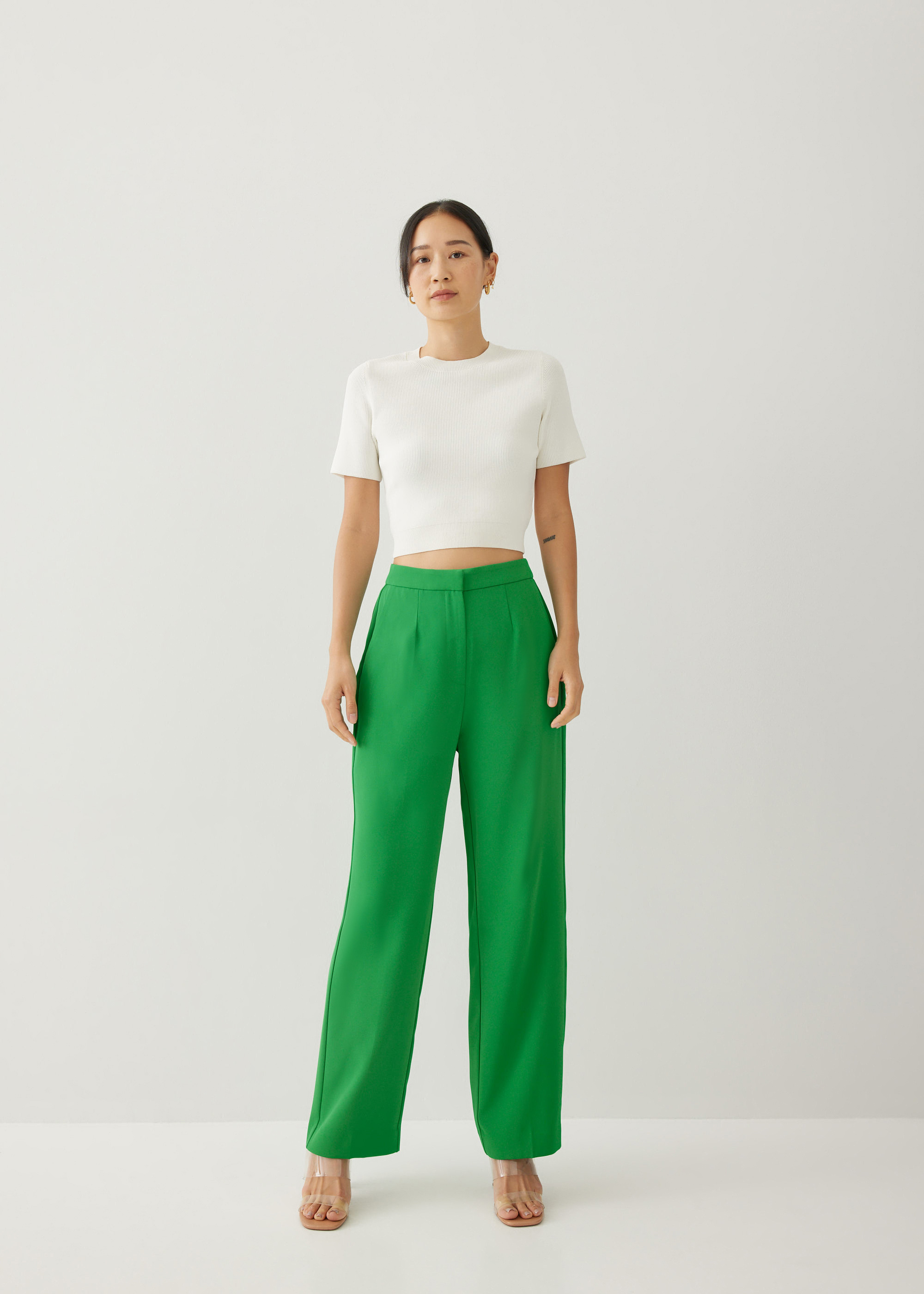 

Hedie Tailored Straight Leg Pants-366-XL