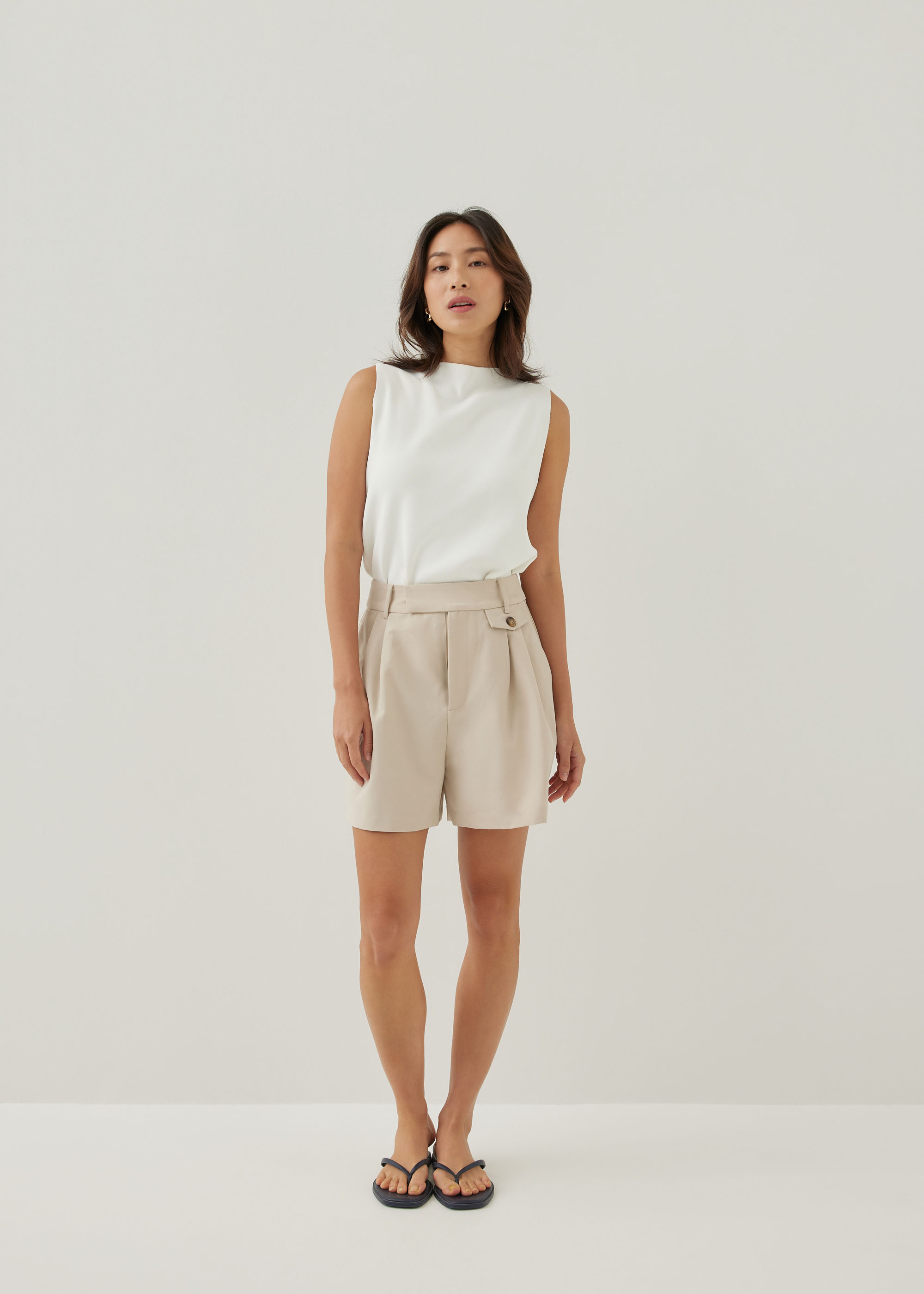 

Doreen Tailored A-line Shorts-082-XS