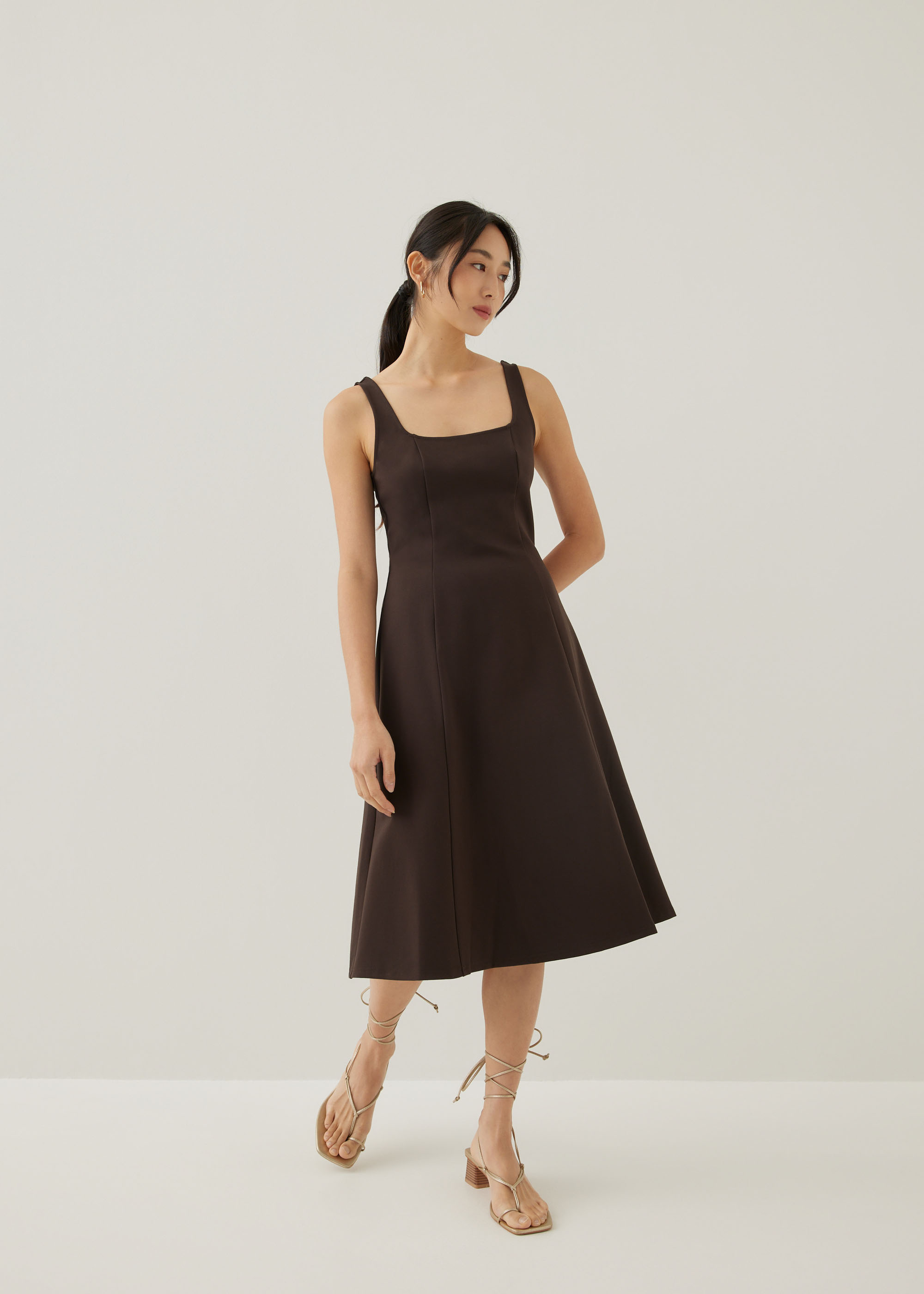 

Gemina Jersey Fit & Flare Midi Dress-273-M