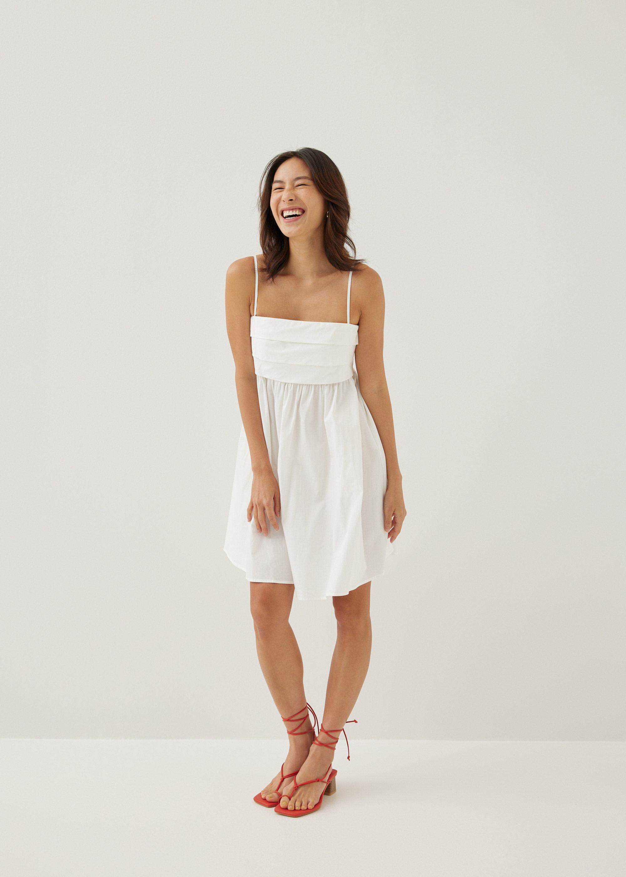 

Faiza Cotton Babydoll Mini Dress-031-M