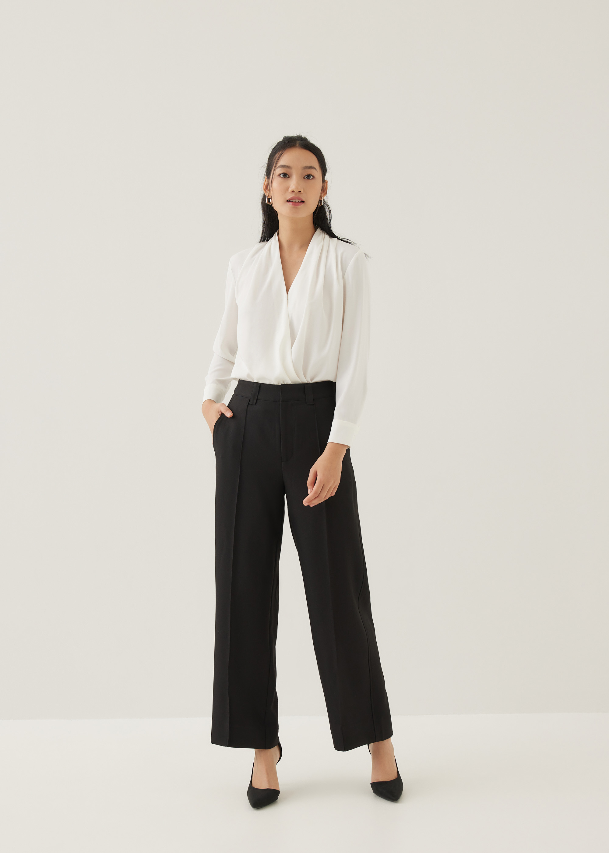 

Koreen Tailored Straight Leg Pants-014-L