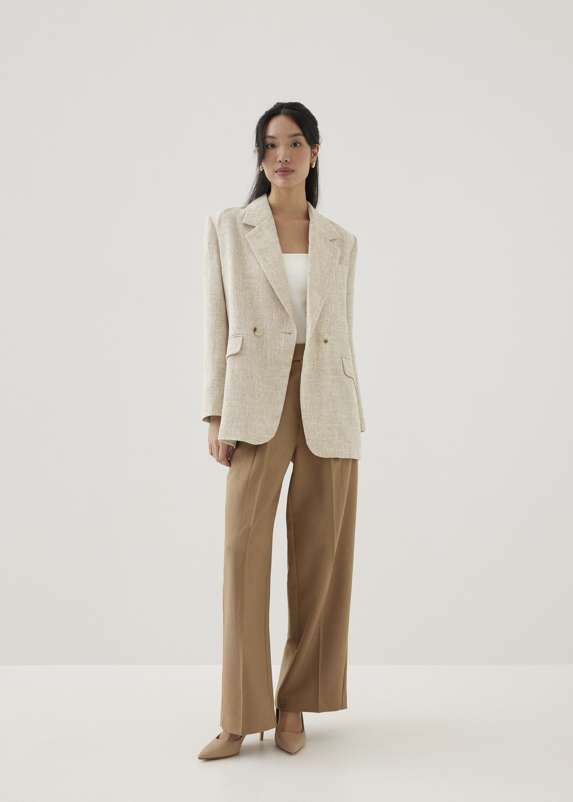 

Lolly Tailored Tweed Blazer-124-XL