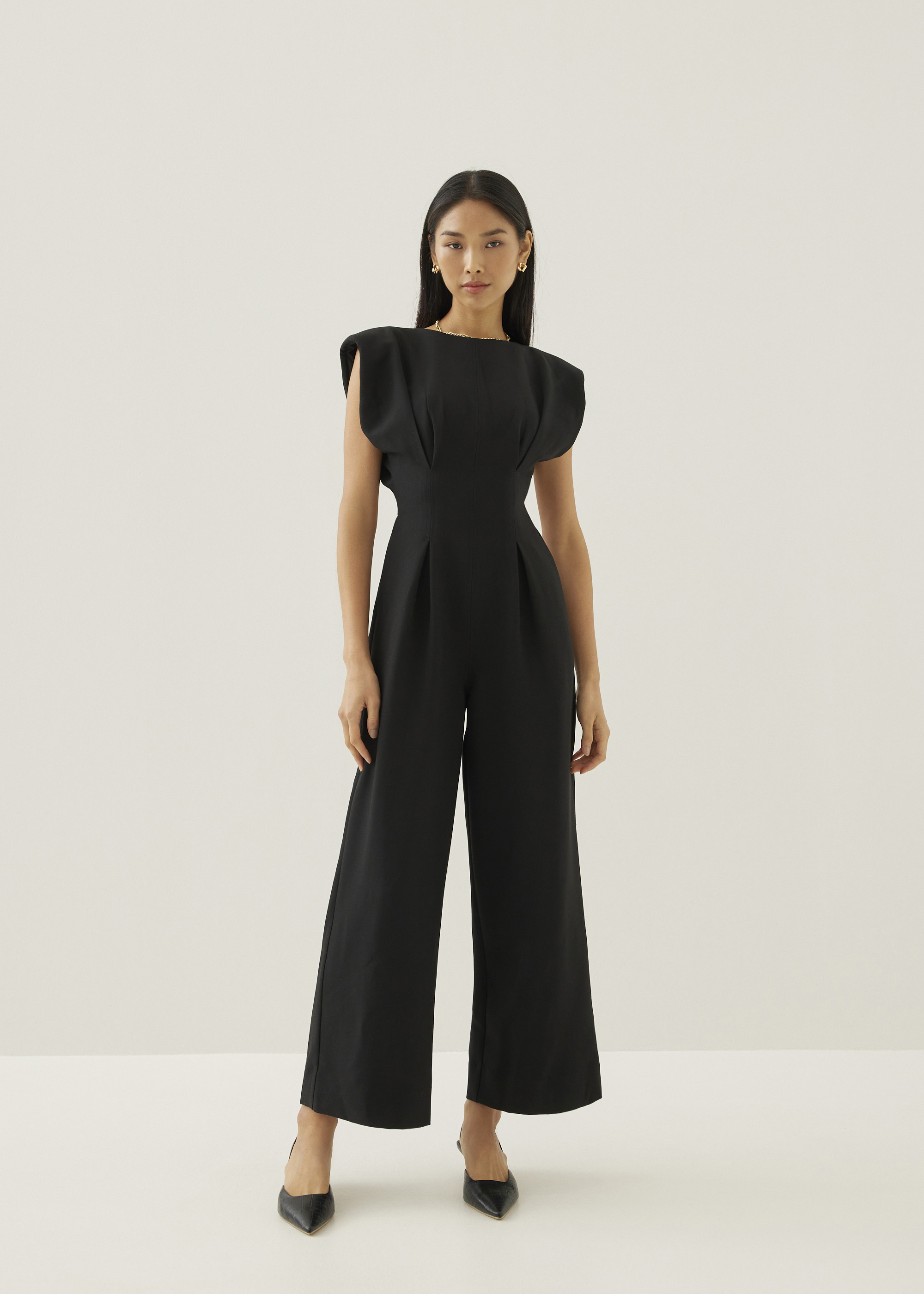 

Glynda Padded Cut Out Straight Leg Jumpsuit-014-XS