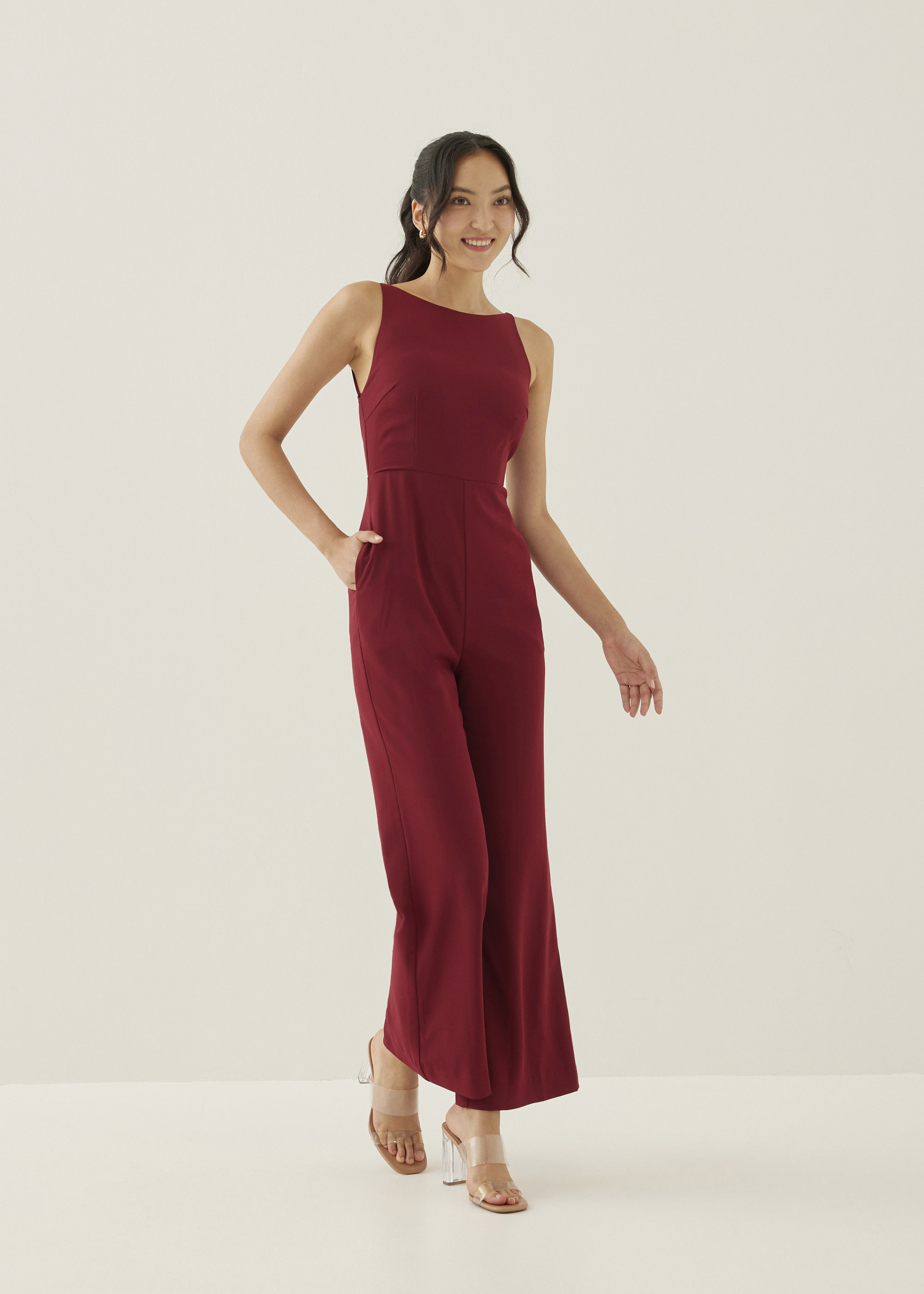 

Breen Padded Flare Jumpsuit-113-XL