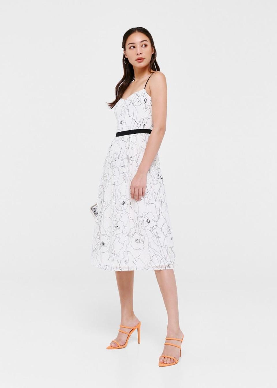Buy Zoya Print Overlay Midi Dress @ Love, Bonito Singapore | Shop Women ...