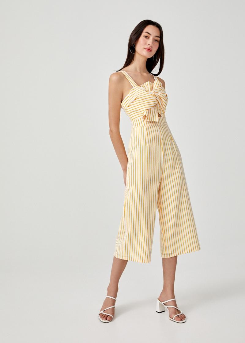 Reese Knot Front Midi Jumpsuit