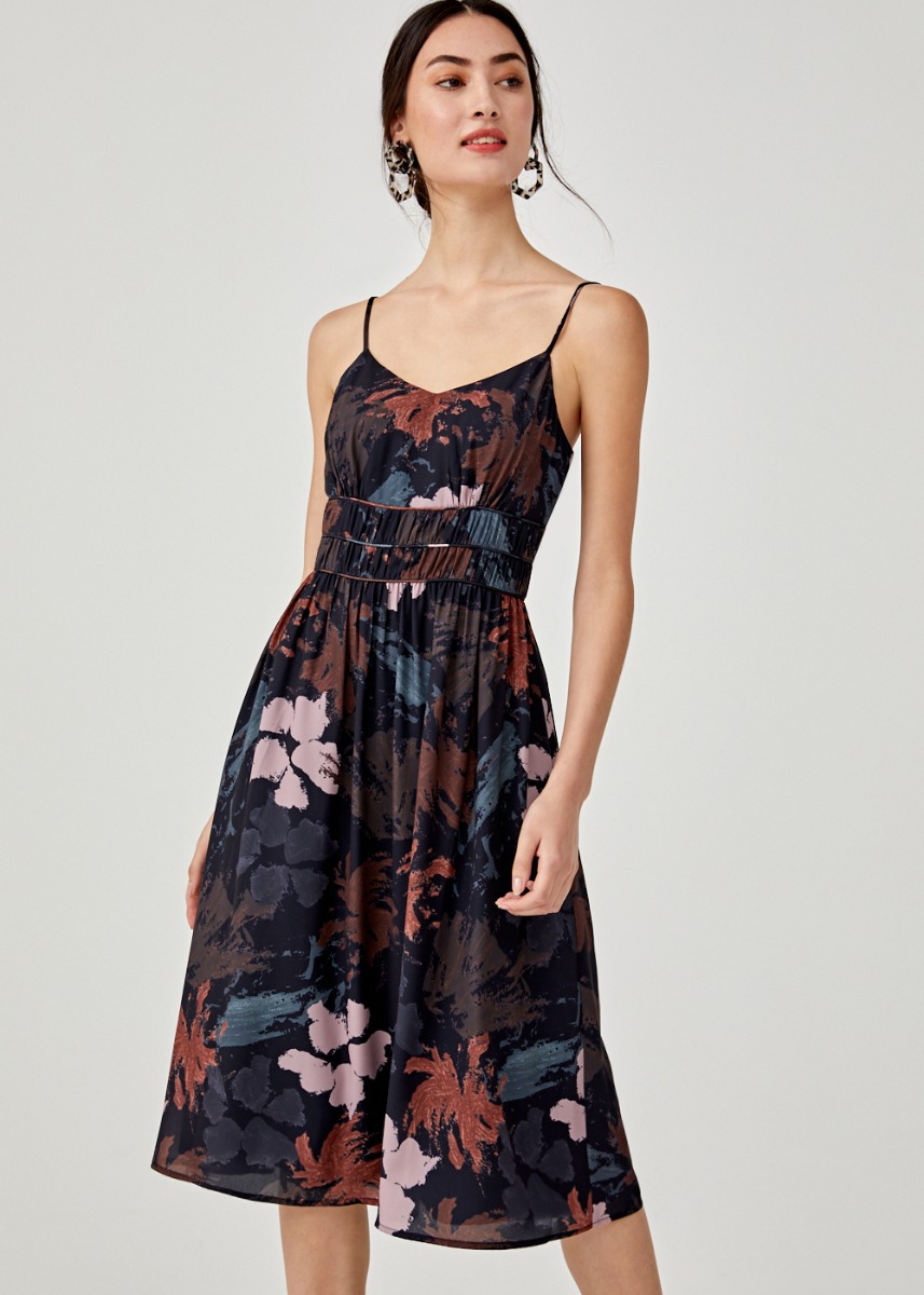 Buy Savannah Printed Midi Dress in Floral Symphony @ Love, Bonito ...