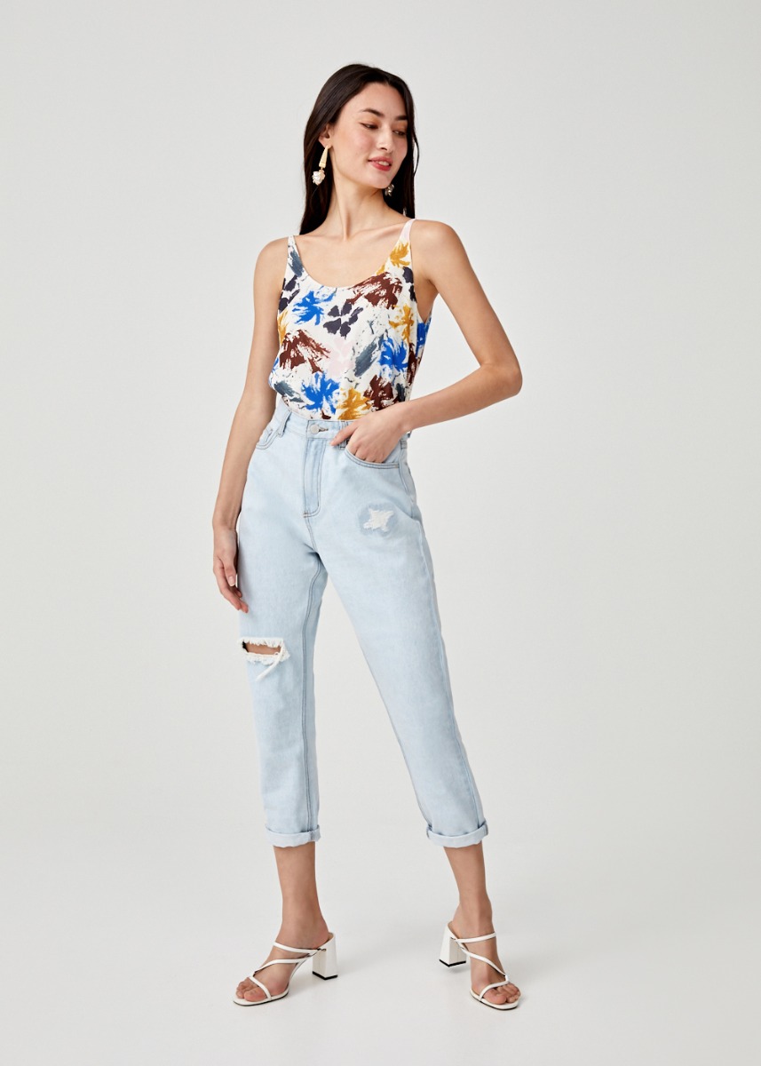 

Doreen Camisole Top in Floral Symphony-031-S