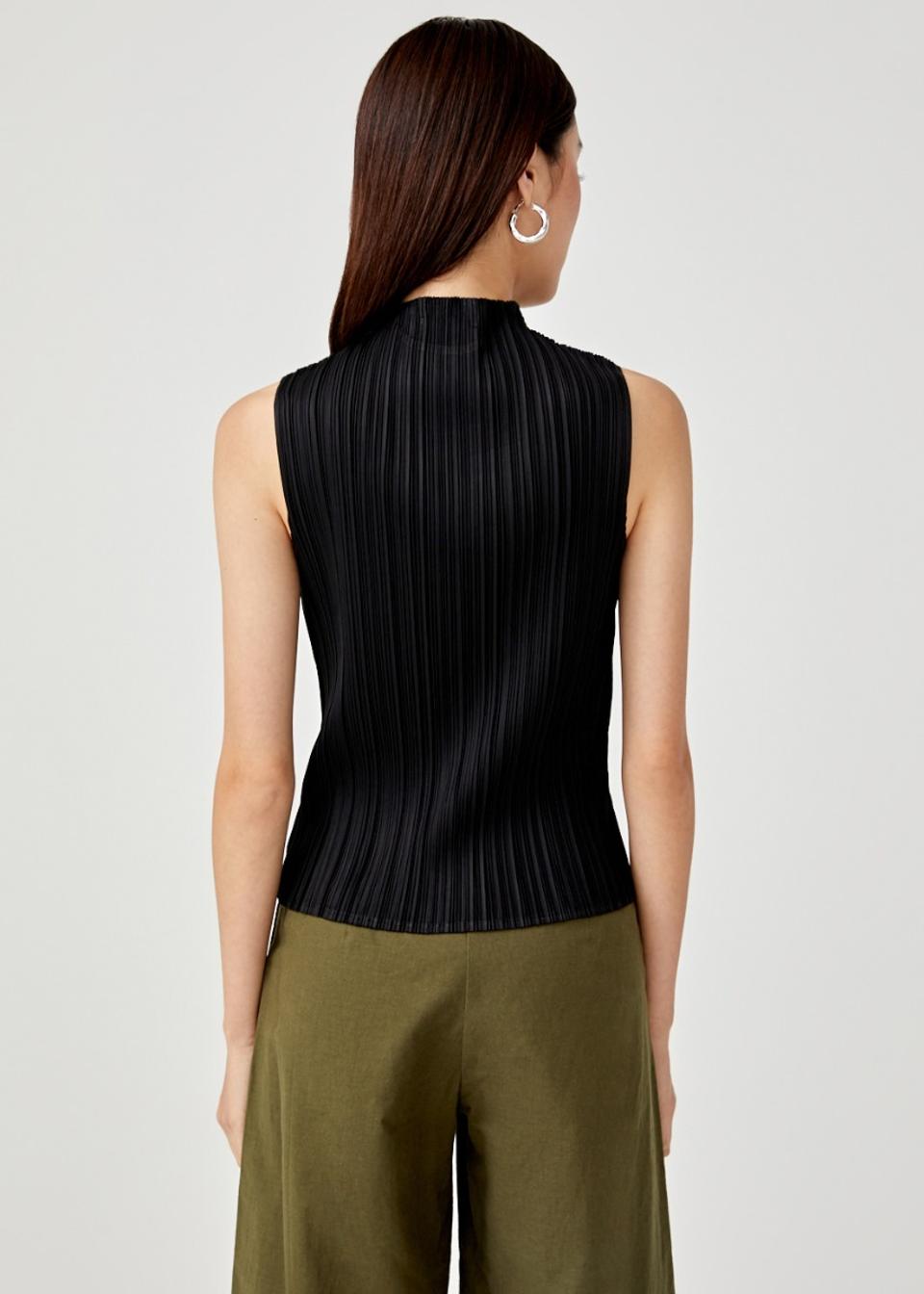 Cassie Pleated High Neck Top