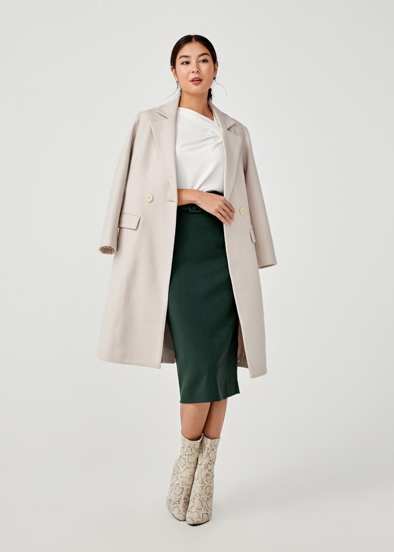 Evetta Longline Wool Blend Coat