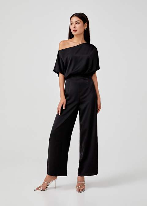 Buy Geordia Cold Shoulder Wide Leg Jumpsuit Love Bonito Singapore Shop Women S Fashion Online