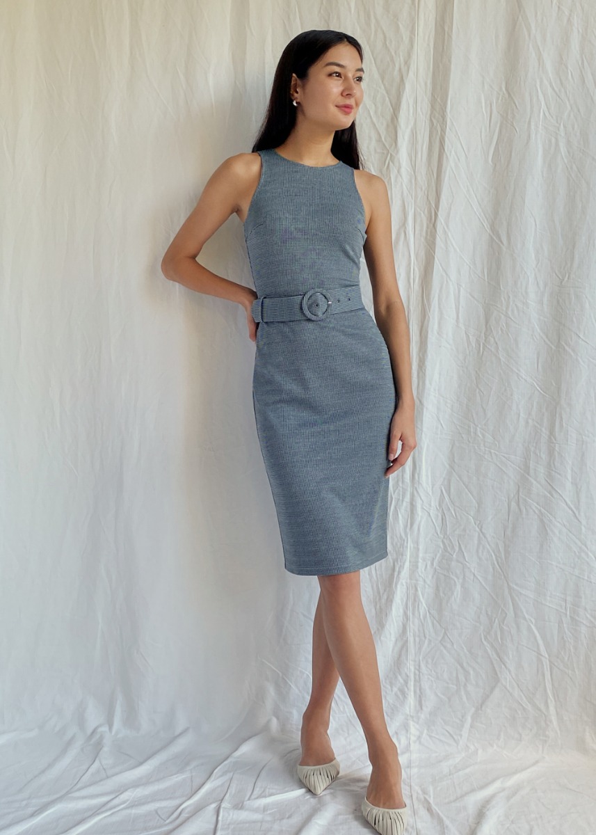 belted bodycon dress