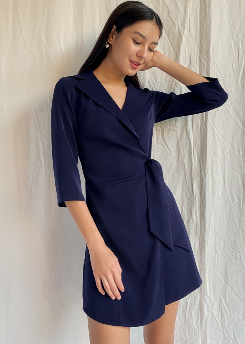 wrap blazer dress