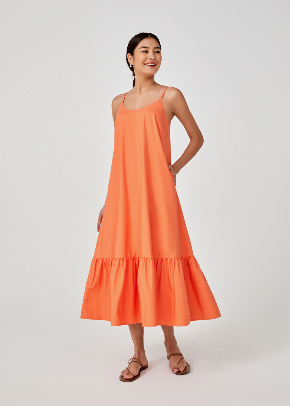 

Philippa Cotton Ruffle Maxi Dress-007-XXS
