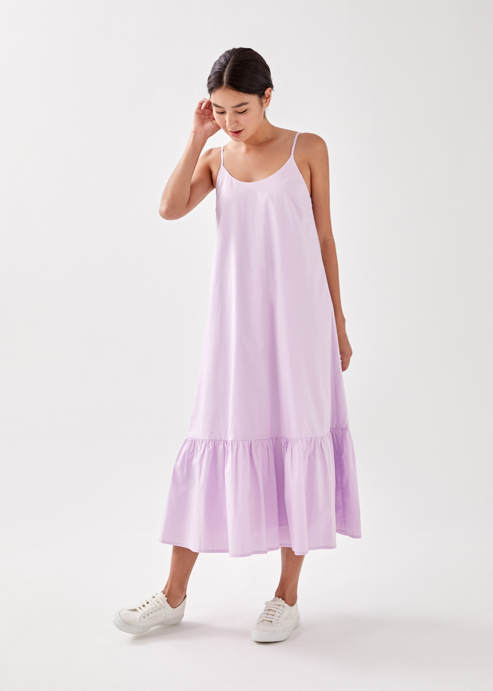 

Philippa Cotton Ruffle Maxi Dress-047-XL
