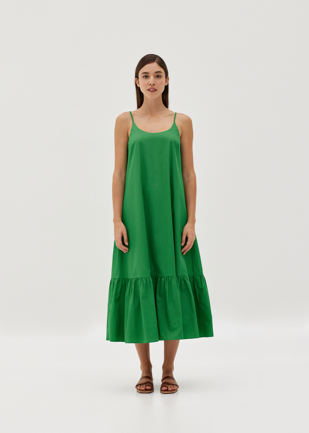 

Philippa Cotton Ruffle Maxi Dress-366-XS
