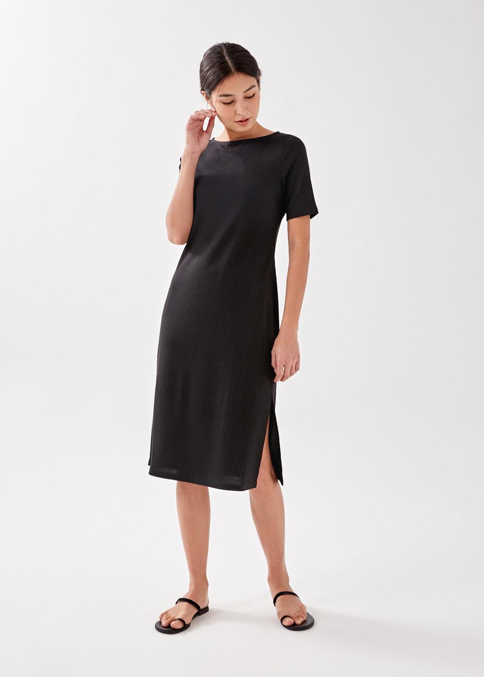 Buy Amabil Relaxed Knit Midi Dress @ Love, Bonito Singapore | Shop Women's  Fashion Online