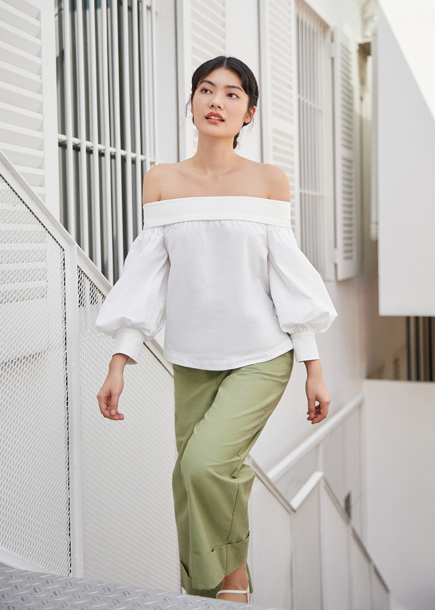 Uniqlo off shoulder online top