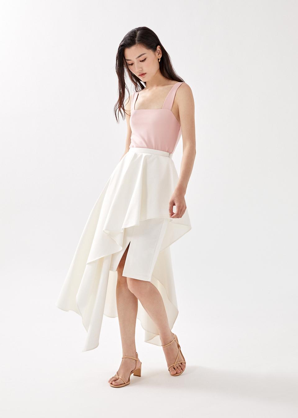 Shayli Asymmetrical Waterfall Skirt