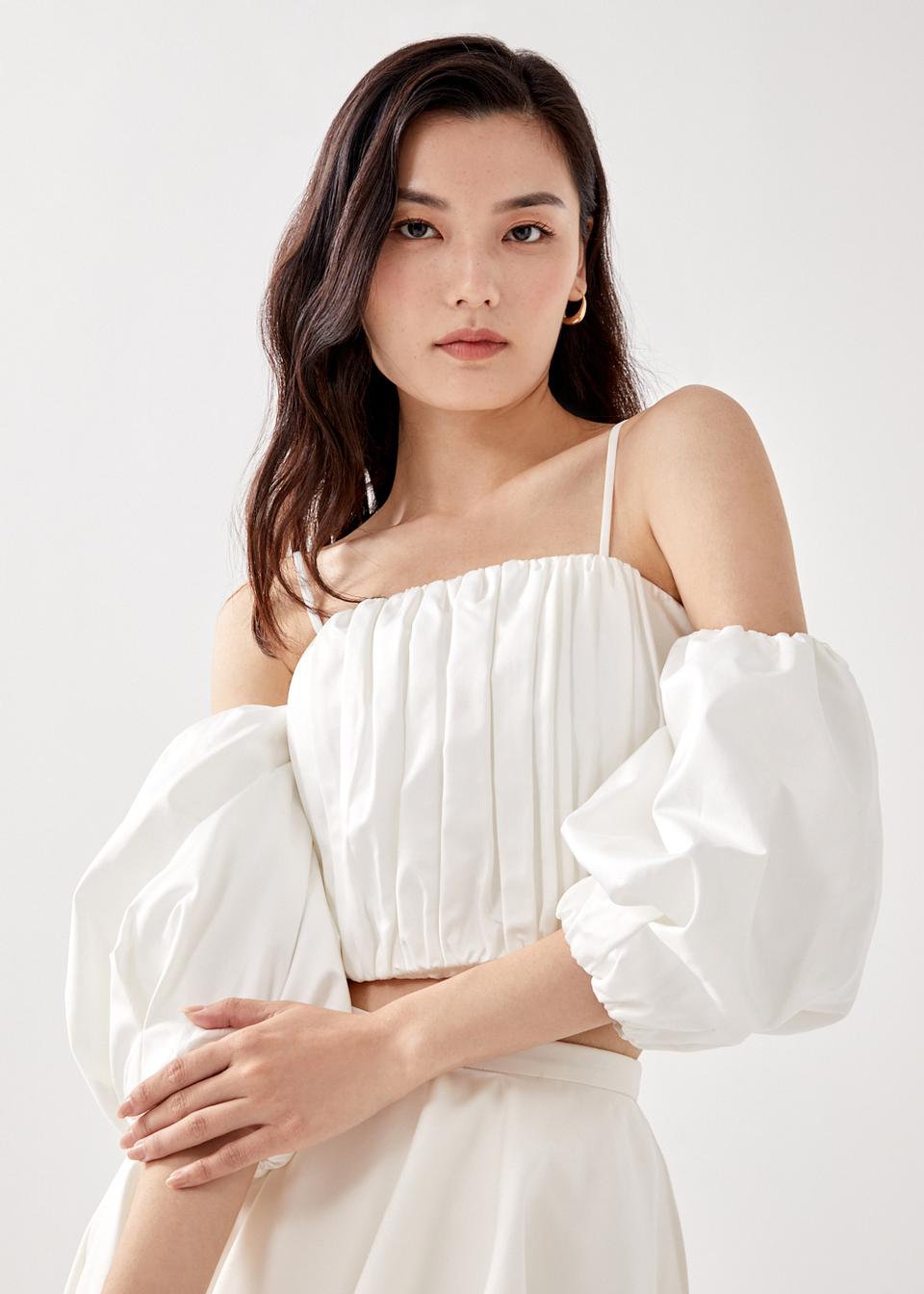 Sonie Padded Cold Shoulder Bustier Top