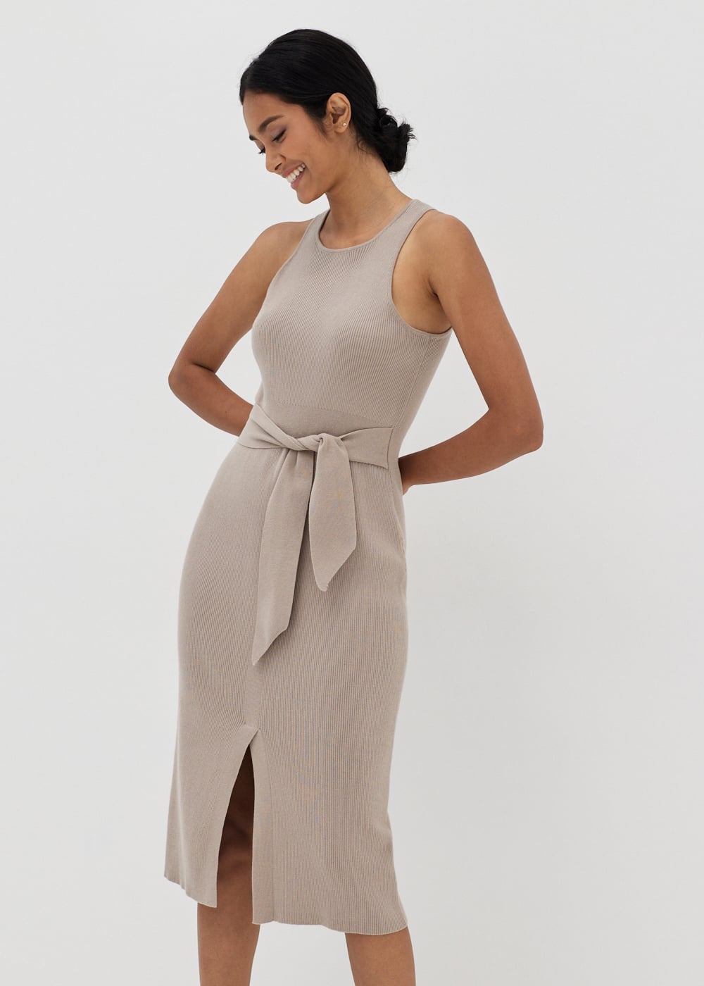 Buy Olym Ribbed Knit Midi Dress @ Love 